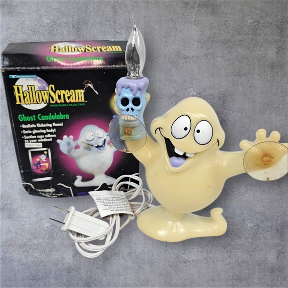 Vintage HallowScream Ghost Candelabra Nightmare Collection Halloween Decoration - Picture 1 of 11